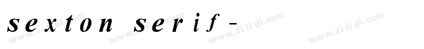 sexton serif字体转换